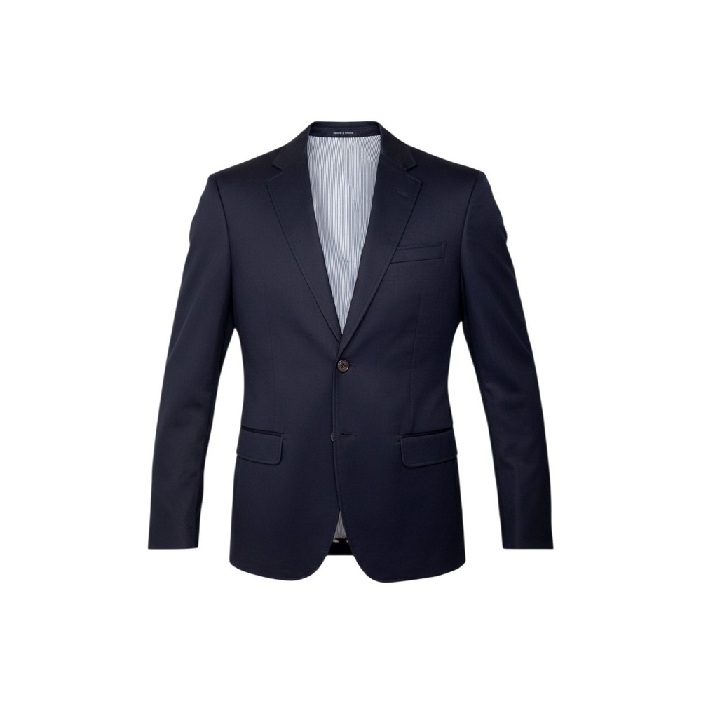 Tommy Hilfiger 38L Navy Blue Modern Fit Suit Jacket Blazer  Crisp Cotton Twill